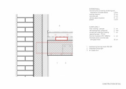 White Concrete Old House, detail, I/O architects