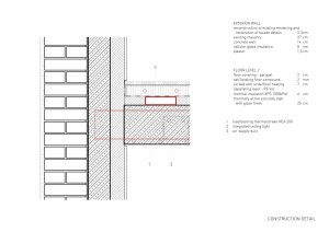 White Concrete Old House, detail, I/O architects