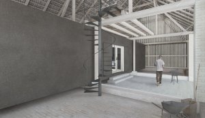 Exteriér (Krabice ve stodole; Facha architekti)