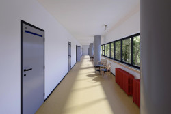 Původní vybavení Machnáče se neslo v duchu barevné palety německého Bauhausu