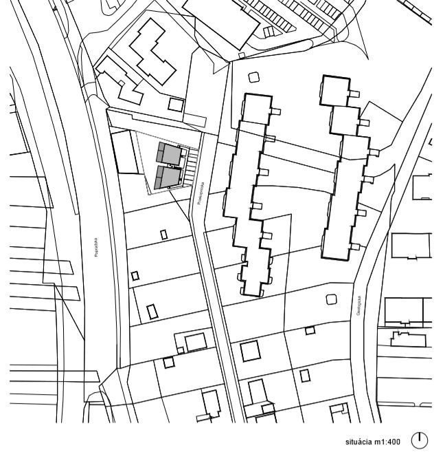 Rezidence Priekopnícka, situace, MV Architekti
