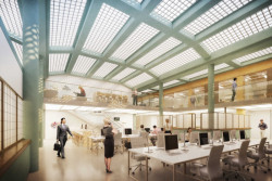 Palác elektrických podniků v průběhu času, vizualizace.