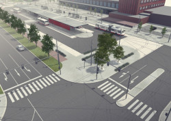 Multimodální uzel veřejné dopravy v Pardubicích, vizualizace, Med Pavlík architekti s.r.o.