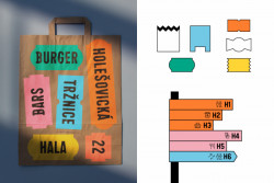 Aplikace vizuální identity, vizuální inspirace pro tvorbu piktogramů a jejich aplikace