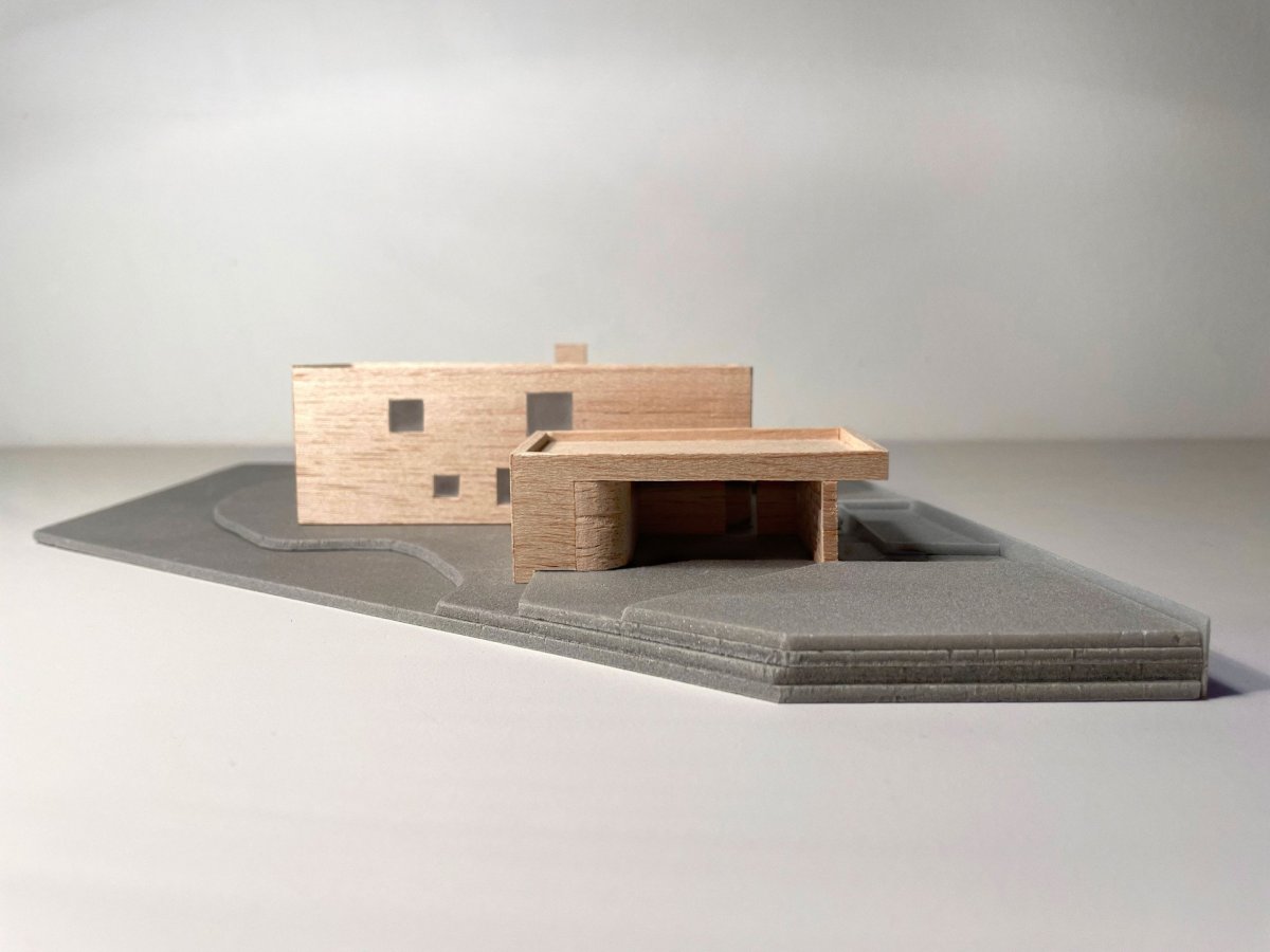 Rodinný dům v Záhorských sadech v Bratislavě, ARCHITEKTI mikulaj & mikulajova: Hmotový model