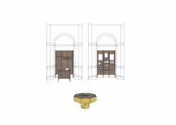 Návrh vstupního prostoru Rudolfina, schéma suvenir shopu.