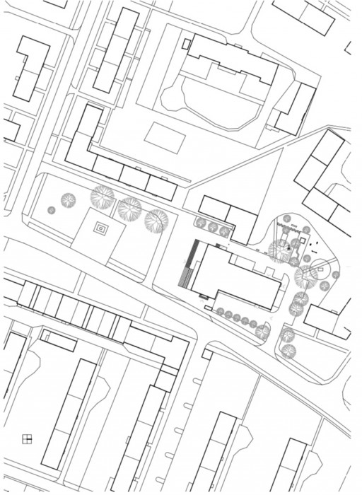 Společenské a kulturní centrum Kuřim, ARCHTEAM, situace