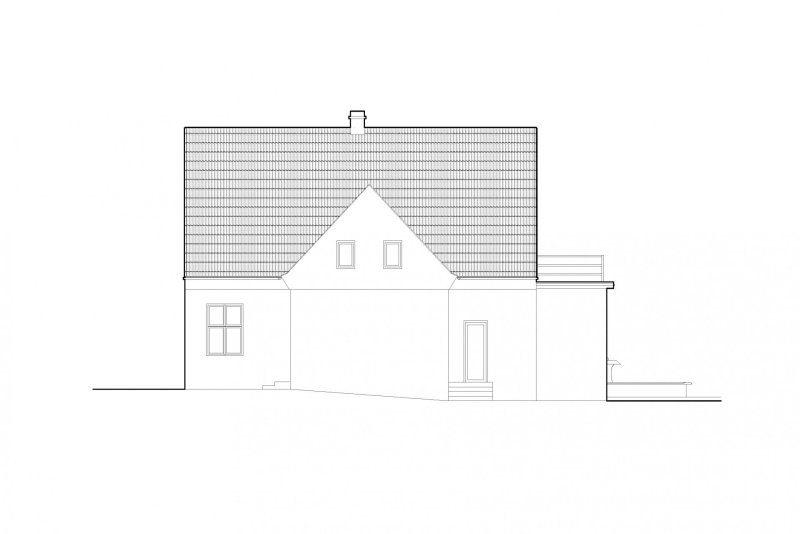 Vila s fontánou, Mjölk architekti, pohled severozápad