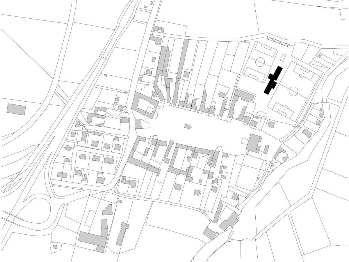 Situace (Sportovní areál SK Planá, PROAM ARCHITEKTI)