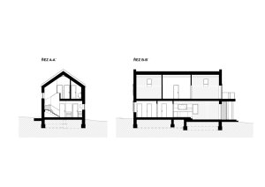 Dům Prokop, ateliér ASGK Design, řezy