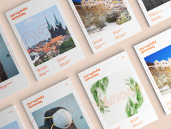 Nová vizuální identita města Chrudim - obálky zpravodaje, Markéta Steinert.