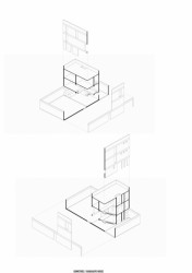 Casa Guadalupe, izometrické schéma, Omar Lopéz Bautista