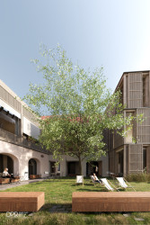 Soutěž na Knihovnu v České Lípě, nádvoří