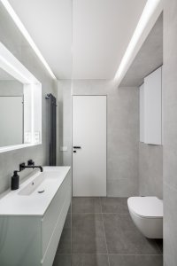 Neviditelné zárubně a kliky MINIMAL s povrchem titan černý mat od českého výrobce M&T.