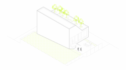 2A Design, Flying Box Villa, axonometrický pohled – foto