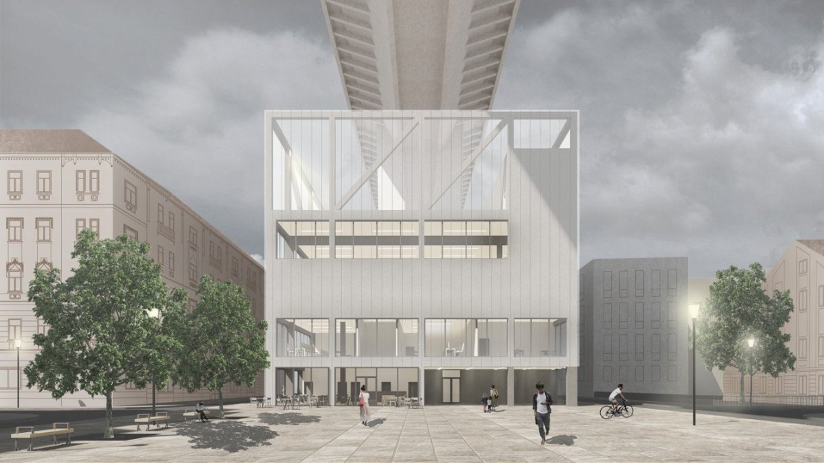 Komunitní sportovní centrum pod Nuselským mostem, vizualizace, Kristýna Vyslychová