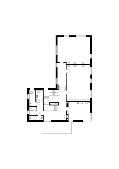 Pavilon Baarova, půdorys 2NP, Aulík Fišer architekti