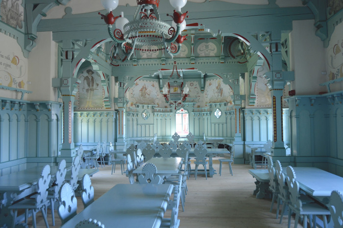 Obnova interiéru jídelny Libušín (Masák & Partner, s.r.o.), vítěz odborné poroty a zároveň vítěz veřejného hlasování v kategorii Dřevěné interiéry - realizace