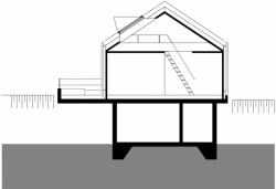 Dům u jezera Thurnberg, Backraum Architektur - řez