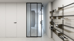 Industriální rámové příčky Digero  a dveře Fortius Dorsis