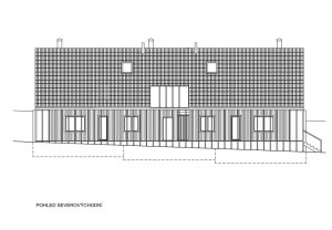 Rodinné domy s možností pronájmů Nové Městečko, pohled SV, A.LT Architekti