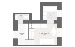 Garsonka "U Výstaviště" v Praze-Holešovicích, DesignPro: Půdorys