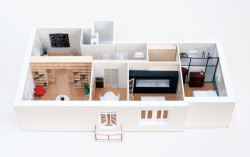 KZM - Rekonstrukce bytu, model, JRKVC