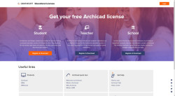 Registrace studenta a jeho studentské licence probíhá přes portál MyArchicad.com.