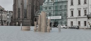 Vizualizace vítězného návrhu na novou kašnu na hradeckém Velkém náměstí 