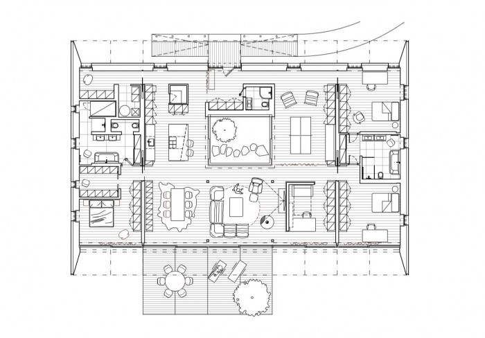Rodinný dům Atrio, půdorys, Sebastian Nagy