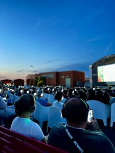 Letní kino na střeše galerie Vaňkovka v Brně