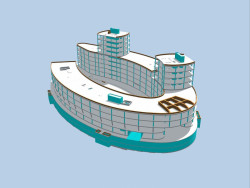 Budova Aviatica, Praha 5 - výsledný 3D model