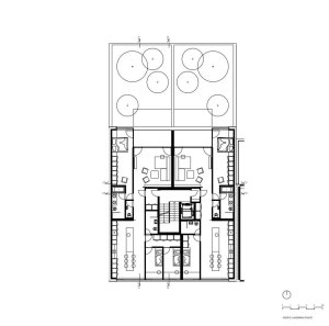 Bytový dům Kvítková, půdorys 2NP, Chládek architekti