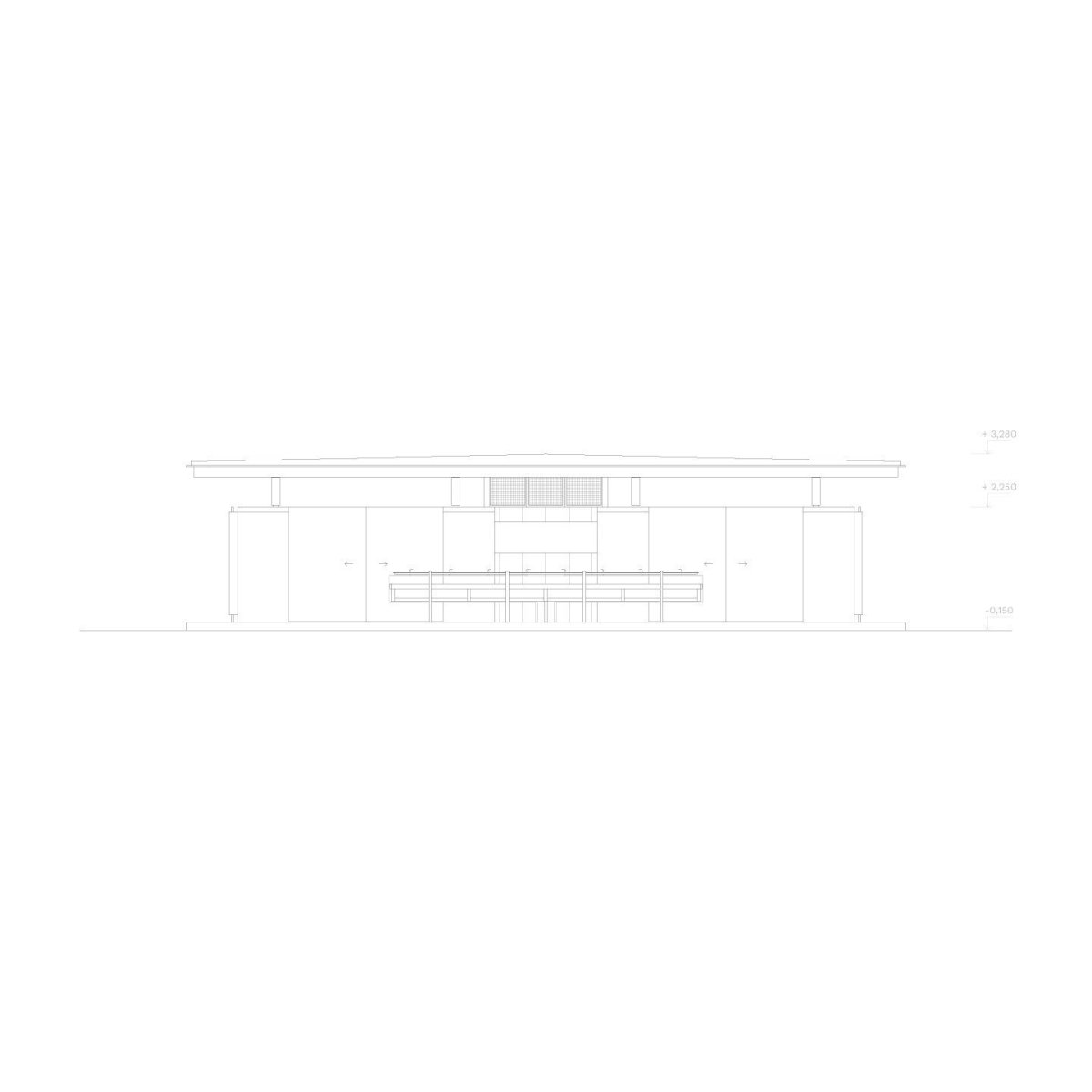 Rekreační areál Běstvina, Žalský architekti / Jan Žalský, Tomáš Nováček, Max Lipovský, Vojtěch Tecl, pohled