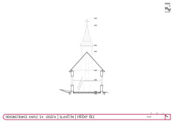 Rekonstrukce kostela sv. Josefa ve Slavětíně, ATELIER TSUNAMI: Řez příčný