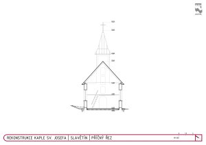 Rekonstrukce kostela sv. Josefa ve Slavětíně, ATELIER TSUNAMI: Řez příčný