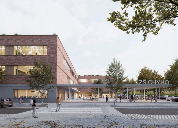 Vítězný návrh na novou budovu školy pro Chýni a Hostivici