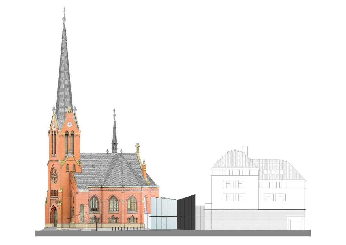 Obnova Červeného kostela, atelier-r: Pohled