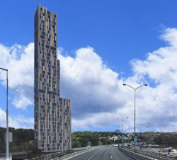 Návrh studentského bydlení v Holešovicích, vizualizace, Michaela Pekárková.