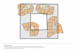Bloky a schéma projektu Rezidence Jeseninova v Praze.