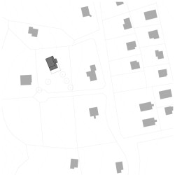 Výkres situace (Chata v Posázaví, Studio Sporadical)