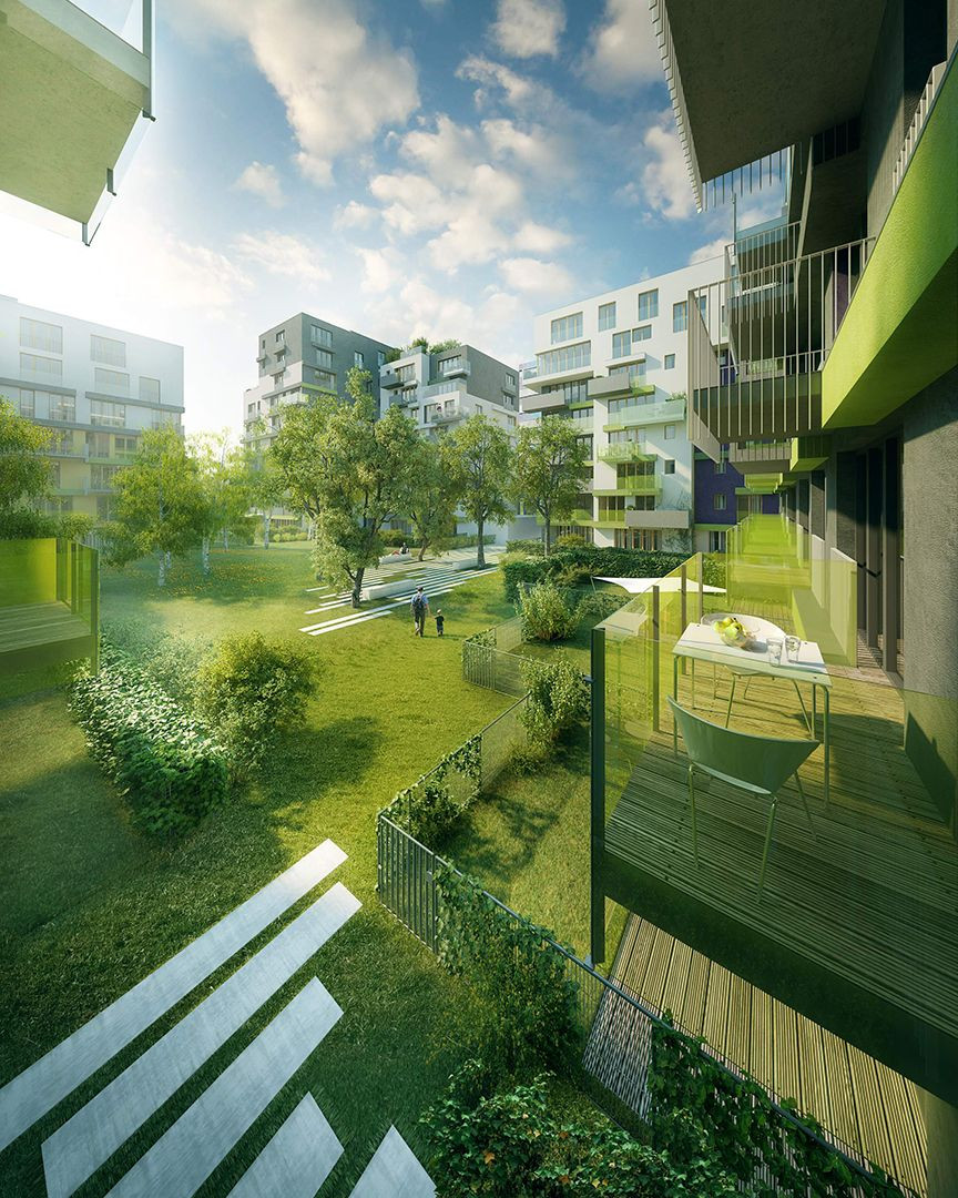 Chmelař architekti, Obytný soubor 4BLOK - vizualizace