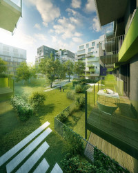 Chmelař architekti, Obytný soubor 4BLOK - vizualizace