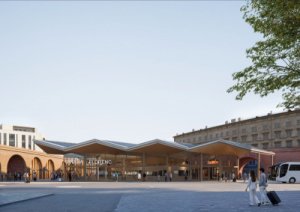 Vítězem architektonické soutěže na novou dočasnou odbavovací halu autobusového nádraží Florenc se stalo studio UPSTRUCTURE.