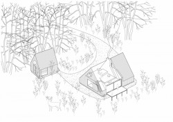 Chata pod Bukovou, Mjölk architekti, axonometrie