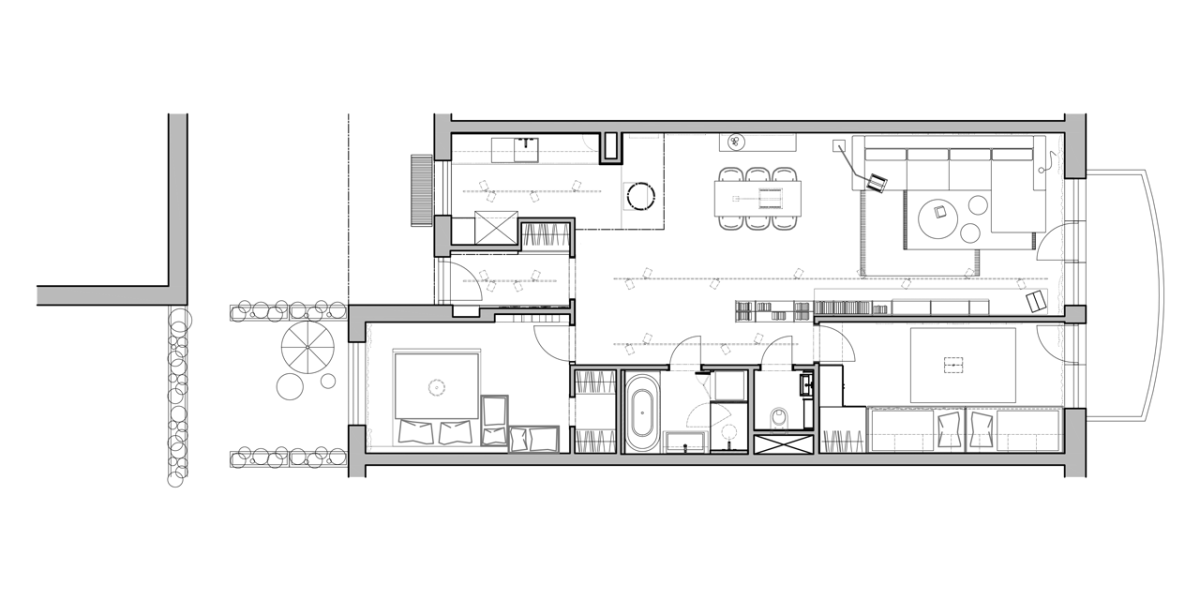 MIMOarchitekti, AA plus 2, půdorys, navržený stav – foto