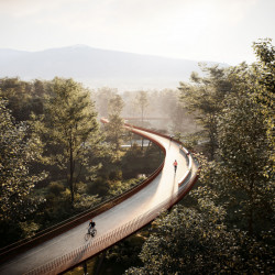 Lávka pro pěší v bulharské Sofii od studia Boele