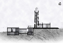 Eliška Kovaříková, Přestavba majáku na hotel v Syrakusách, Itálie, řez – foto