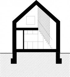 Bouda Černá Hora, řez, ADR + mar.s architects