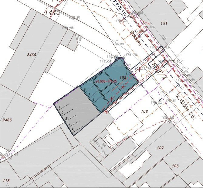 Archico, Bílý dům v Uherském Hradišti, situace, výkres